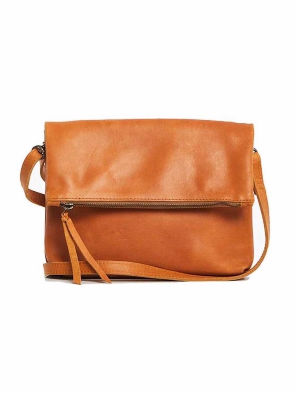 Emnet Foldover Crossbody in Cognac